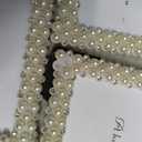 3 Pcs 5 x 7 Picture Frame with Pearls for Wedding Gifts, Wedding Frames for Horizontal and Vertical Decor Tabletop Display