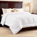 Bedsure Comforters Queen Size Duvet Insert, Quilted Down Alternative Comforter, Ultra Soft Lightweight Comforter Blanket for Bed, with 8 Tabs, Machine Washable, 88x88 in, White