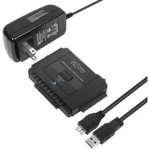 WEme USB 3.0 to SATA/IDE Adapter with Universal 2.5/3.5 Hard Drive Disk Converter for HDD/SSD & IDE HDD Support 6TB and One-Touch Backup Include 12V 2A Power Adapter + USB 3.0 Cable for Laptop