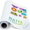 Koala Printable Vinyl Sticker Paper Roll for Inkjet Printers, 13 inch x 32.8 ft White Matte Sticker Paper, Water-Resistant and Durable Sticker Pritner Paper