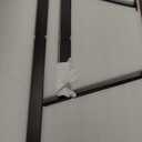 Shrine Glass Coffee Table, Black Walnut Table for Living Room, Glass and Wood Table, 43.3" D x 21.6" W x 15.7" H, Clear Glass Base, Walnut Wood Top&Black Metal Frame