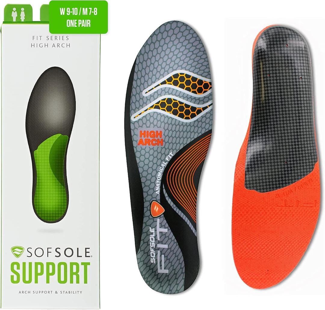 Sof Sole Insoles Unisex FIT Support Full-Length Foam Shoe Insert (Women's 11-12/Men's 9-10)