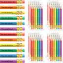 Spakon 12 Pack End of Year Student Gifts Inspirational Pencils Student Gift from Teacher Pencil for Kid Motivational Sharpened Pencil Classroom Graduation Gifts for Kids (Multicolor)