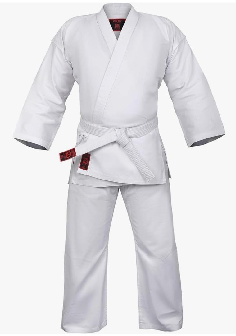 Karate Uniform for Kids & Adults Lightweight Student Karate Gi Martial Arts Uniform with Belt 1 count 4'6" 90lbs.