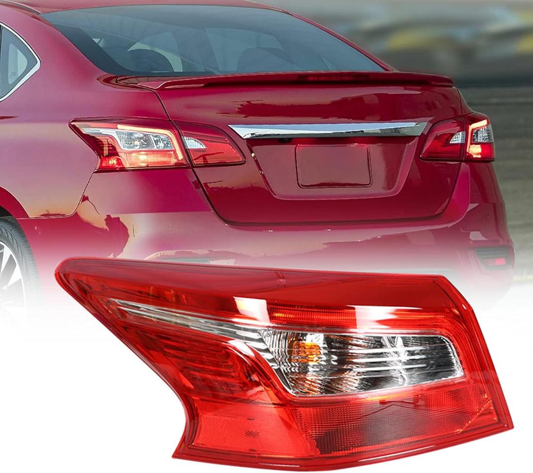 munirater Tail Light Assembly Left Side Replacement for Sentra 2016-2018 Tail Light Rear Brake Lamp 265553YU0A NI2804108