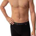 DANISH ENDURANCE Men's Merino Wool Boxer Briefs (2-Pack) Odor-Resistant, Breathable & Sweat-Wicking, Optional Fly (3XL, Black Melange)