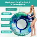 Verdenu Inflatable River Tube Float with Detachable Canopy, Heavy Duty River Float for Adults, Large Pool Float with Backrest & Cup Holder for Lake, River, Pool