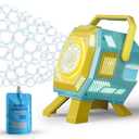Belemar Bubble Machine with Lights, Big Bubble, Up to 15,000 Bubbles/Min, 320ml Large Tank, Battery Operated Portable Handheld Bubble Blower for Kids, Birthday Parties, Weddings, Outdoor Activities (Blue)