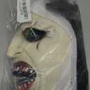 2024 Nun Scary Mask,Halloween Party Scary Full Head Costume Mask with cross necklace