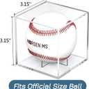 Baseball Display Case, UV Protected Baseball Case, Acrylic Baseball Holder, Memorabilia Display Case for Single Ball, Memorabilia Showcase Autograph Ball Protector - for Official Size Ball  (Clear-4 Pack)