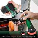 BATOCA S5 Cordless Mini Car Polisher Buffer Machine Dual Action & Rotary Mini Polishing Machine 1x 12V 2A Battery with 1inch 3inch Polishing Pads Kit for Car Motorcycle Deatiling Polish Buffing Clean