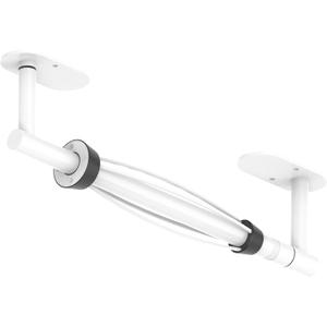 Paper Towel Holder Under Cabinet, Single Hand Operable Roll Holder with Damping Effect,No Drilling or Wall Mounted SUS304 Stainless Steel for Kitchen Bathroom (White)