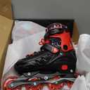 Inline Skates for Kids and Adult, Adjustable Fun Illuminating Skates for Girls, Boys, Women and Men Outdoor and Indoor, Beginners (Large-Youth & Adult, red)
