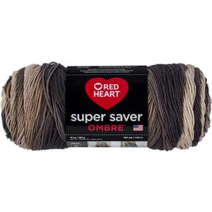 Red Heart E305.4923 Ombre Yarn, Hickory