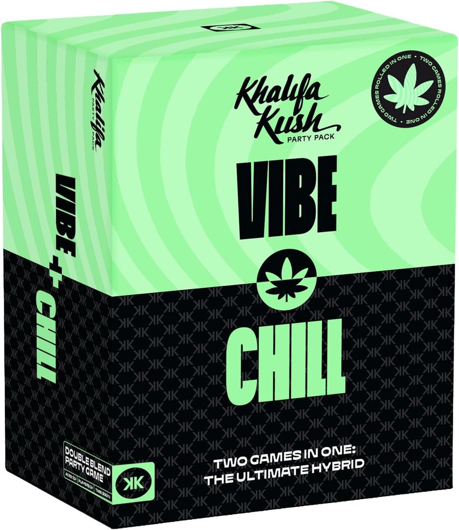 Wiz Khalifa Kush Weed Party Game VIBE & CHILL | Adult Party Card Game (2 Games in 1) | Chill Party Game to Live the High Life for House Parties, 420 Social Gatherings & Game Nights with Friends