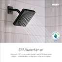 Moen Gibson Matte Black Eco-Performance Modern Shower Trim Featuring Bathroom Showerhead and Lever Handle, Posi-Temp Valve Required, T2902EPBL