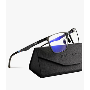 ANYLUV Gaming Glasses for Men + Al-Mg Metal Computer Blue Light Blocking Glasses