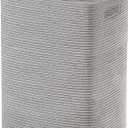 MEGASKET Large Laundry Hamper 16"x13"x22" - Tall Woven Laundry Basket, Cotton Rope Dirty Clothes Hamper, Baby Kids Nursery Wicker Laundry Basket, Bedroom Aesthetic, Soft Laundry Bin, Gray Hamper, 75L