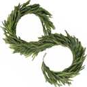 6 FT Christmas Norfolk Pine Garland Real Touch Artificial Faux Greenery Pine Christmas Garland Decorations for Home Mantle Table Stairs Door Fireplace Indoor Outdoor Xmas Holiday Decor