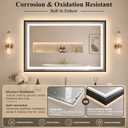 30"x40" LED Bathroom Mirror with Lights, Backlit + Front Lit, Anti-Fog