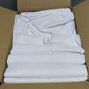sancua 6 Pack White Tablecloth 60 x 102 Inch, Rectangle Table Cloth for 6 Feet Tables - Stain and Wrinkle Resistant Washable Polyester Table Cover for Dining Tables, Buffet Parties and Camping