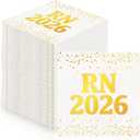 100 Pcs RN 2026 Graduation Napkins, Nurse Graduation Party Decorations, Disposable RN 2026 Cocktail Napkins for Medical Nursing School Celebration Decor