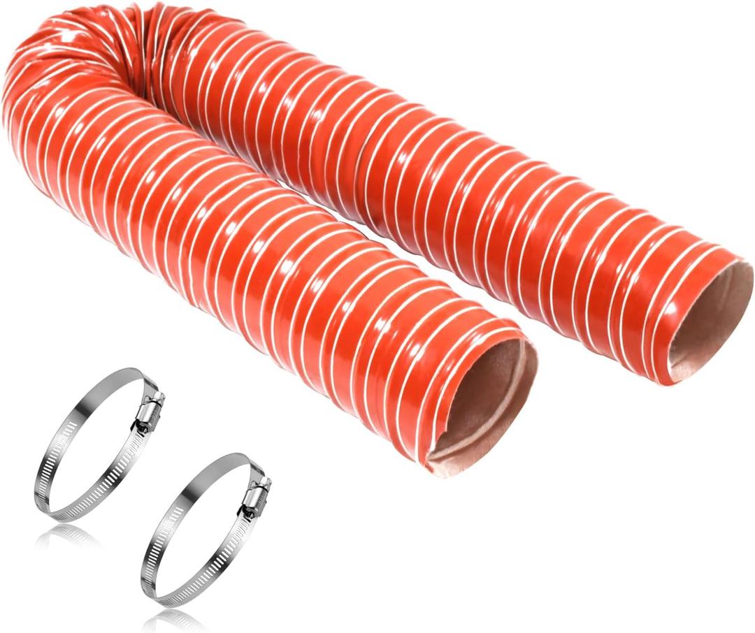 NOWBALL 2in Automotive Air Duct Hose, Length 1 Meter-3.3ft, 2" Silicone Flexible Cooling Ducting, 50mm High Heat Brake Exhaust Hose for Car, Garage, Dryer Air System (Red)