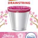 Glad Small Trash Bags 4 Gallon, Febreze Cherry Blossom Garbage Bags, Odor Resistant with Drawstring, 80 Count