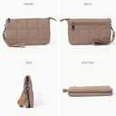 befen Puffer Crossbody Wristlet for Women, RFID Wristlet Wallet Purse with 2 Strap, Lightweight Shoulder Bag for Travel