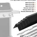 7536 7508 Flavorizer Bars 22.5" and Grill Burner Replacement for Weber Genesis Silver Gold B C Grill Parts, Spirit 300 320 330 700 S310 E310 Grill Parts, Burner Tube Set for Grills Weber 900
