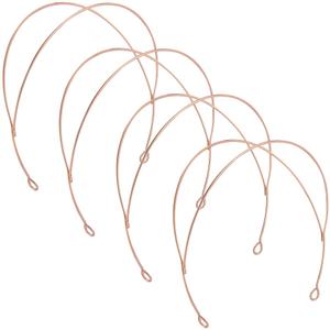 GORGECRAFT 6pcs Double-Layer Hair Bands Light Gold Double Row Metal Headbands Metal Thin Wire Headband for Women Wedding Hair DIY Crafts Accessories