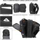 BESMART 38L Expandable Travel Backpack for Men, TSA Flight Approved Carry On Fits 17" Laptop, Waterproof Anti-Theft Backpack with USB Charging Port/Luggage Sleeve/Removable Wash Bag for Business Trip, Large