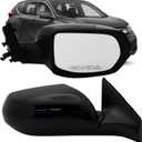 Passenger Side Mirror Compatiable With 2017 2018 2019 2020 2021 2022 Honda CRV With Power Glass Non-Heated Manual Folding 3Pins (Black)