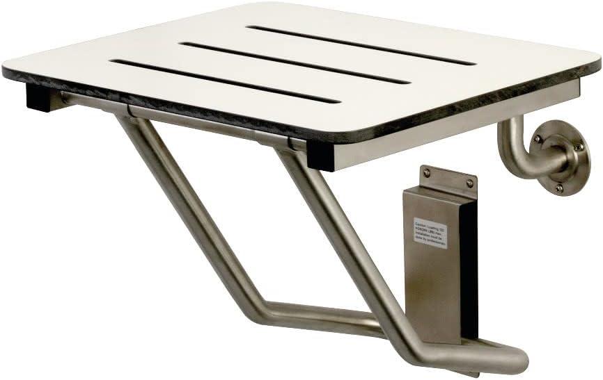 Kingston Brass KBSS1816 Adascape-Shower-Seat, Brushed Stainless Steel (18 x 14.63 x 13.44)