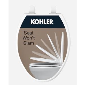 KOHLER Brevia Slow Close Elongated Toilet Seat, White
20110-0, Grip-Tight Bumpers, Quiet Close, Quick-Attach Hardware
Amazon's Choice
10K+ bought in past month