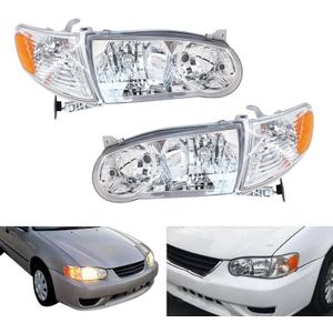 LABLT Headlights Headlamp w/Corner Signal Lamp Left+Right Replacement for 2001 2002 Corolla