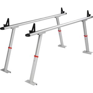 VEVOR Truck Rack with 8 Non-Drilling C-Clamps, 19-34in Adjustable Height Aluminum Ladder Rack for Truck, 800 lbs Capacity Heavy Duty Truck Bed Rack Two-Bar Set for Kayak, Surfboard, Lumber, Ladder