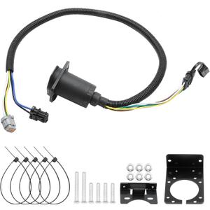 4-Flat 7-Way Plug Trailer Wiring Harness, Replacement for Nissan Frontier Pathfinder Xterra 2005-2023, Replacement for Suzuki Equator 2009-2012