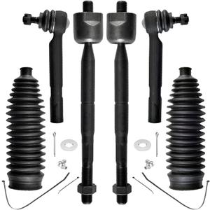 ASTARPRO - Front 6pc Suspension Kit for 04-06 Lexus RX330, 07-09 RX350, 04-07 Toyota Highlander, 4 Tie Rods 2 Boots + Bellows 2004 2005 2006 2007 2008 2009 Replacement