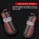 QUMY Dog Shoes for Small Dogs, Puppy Dog Boots & Paw Protectors for Winter Snowy Day, Summer Hot Pavement, Waterproof in Rainy Weather, Ourdoor Walking, Indoor Hardfloors Skid-Resistant Sole Pink 2