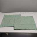 Kevin Textile Set of 2 Sage Green Pillow Covers 16 x 16 Inch Spring Farmhouse Boho Decorative Throw Pillow Covers Linen Cushion Covers for Sofa Couch Dcor