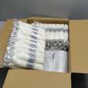 Goodluck 350 Piece Silver Plastic Dinnerware Set for 50 Guests, Fancy Disposable Plates for Party, Include: 50 Dinner Plates, 50 Dessert Plates, 50 Pre Rolled Napkins with Silver Silverware, 50 Cups