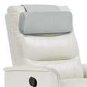 TANYOO Recliner Pillows for Headrest Adjustable Shredded Memory Foam Head Pillow for Recliner Chairs Non-Slip Back Relief Neck Pain for Long-Sitting on Couch and Sofa Washable Cover Grey