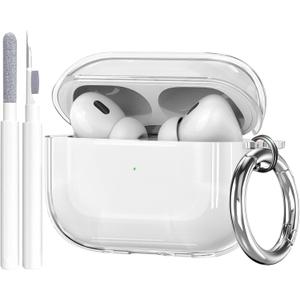 OTOPO for Airpods Pro 3 Case Clear with Cleaning Kit 2025, Soft TPU Transparent Apple AirPods Pro 3rd Generation Protective Cover Skin Women Men for iPod Pro3 Case -Clear