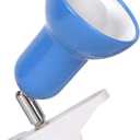 RONG&LAN Clip lamp,360 Rotation Clip on Lamp Portable Book Reading Light,Clamp on Desk/Table/Bunk Bed/Cupboard Home Lighting, (Desk lamp,Seven Colors for Your Choice) (Blue)