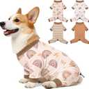 Bienbee Dog Pajamas, 4 Pack Dog Recovery Suit Shedding Suit Cute Soft Puppy Clothes Dogs Pjs Onesies Jammies Adjustable Breathable & Stretchy Clothes for Small Medium Large Dogs Girl Boy Puppy-XL