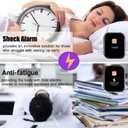 Electric Shock Alarm Clock for Heavy Sleepers | Wearable Silent Strong Zap Alarm Clock | Shock Pulse for Self-Discipline and Combat Fatigue | With 1.69 Touch Screen