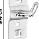 PRETYZOOM 10 Pcs Metal Pegboard Hooks 2.36In Wall Storage Hooks for Pegboard Tool Holders Organizer Garage Workshop Office Display