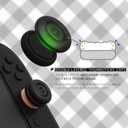 PlayVital for Switch 2 Thumbs Cushion Caps Thumb Grips (4-Pack) | Silicone Joystick Grip Cover for Nintendo Switch 2 Joycon, Anti-Fatigue Design | Black