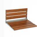 20" Premium Folding Shower Seat Wall Mounted - Heavy Duty 400lb Capacity, Durable Teak Wood Shower Bench